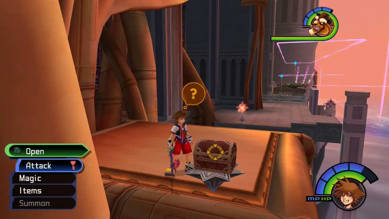 Hollow Bastion Castle Gates Gravity Chest